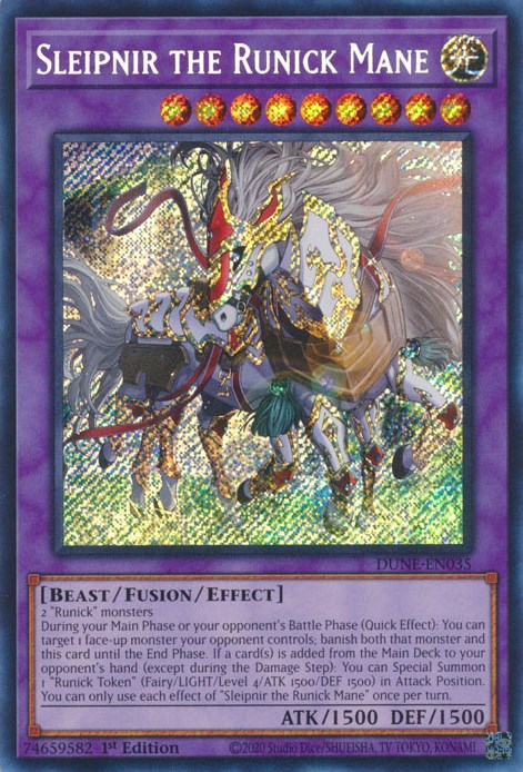 Sleipnir the Runick Mane [DUNE-EN035] Secret Rare | Card Merchant Takapuna