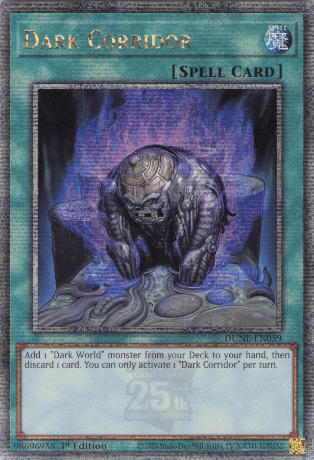 Dark Corridor [DUNE-EN059] Quarter Century Secret Rare | Card Merchant Takapuna