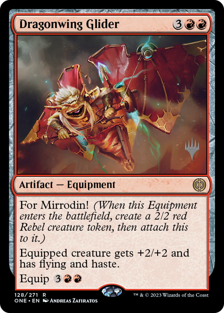 Dragonwing Glider (Promo Pack) [Phyrexia: All Will Be One Promos] | Card Merchant Takapuna