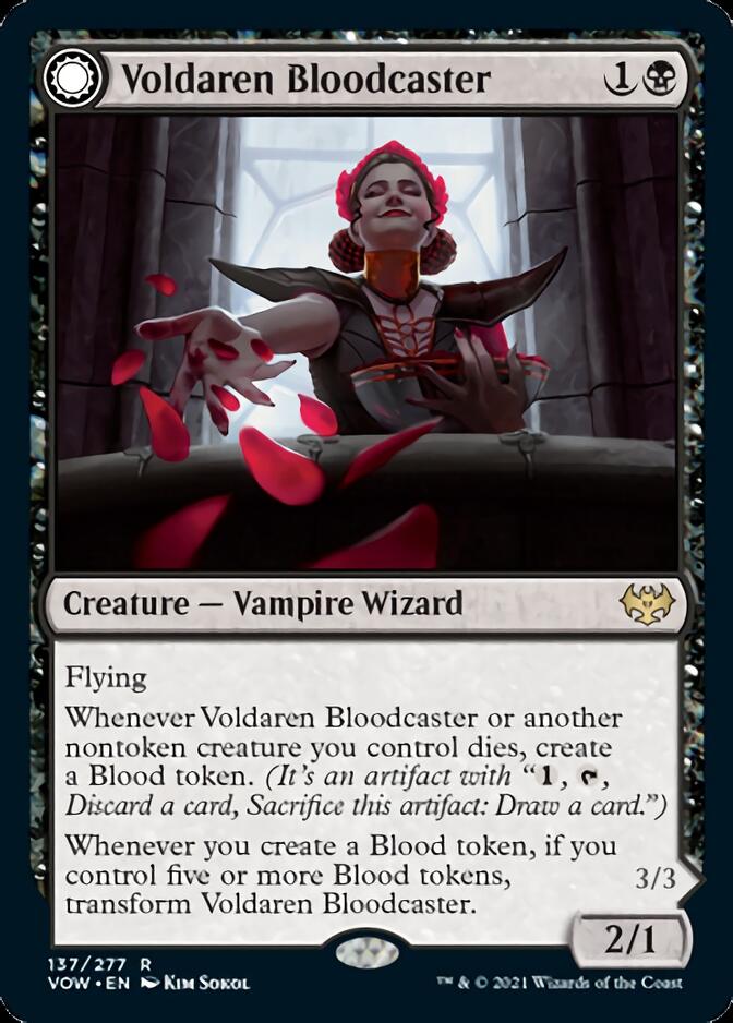 Voldaren Bloodcaster // Bloodbat Summoner [Innistrad: Crimson Vow] | Card Merchant Takapuna