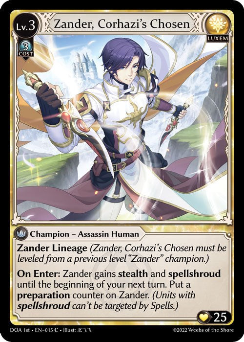 Zander, Corhazi's Chosen (015) [Dawn of Ashes: 1st Edition] | Card Merchant Takapuna