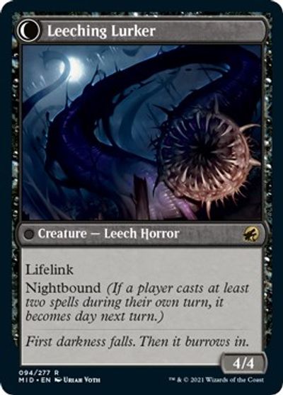 Curse of Leeches // Leeching Lurker [Innistrad: Midnight Hunt] | Card Merchant Takapuna