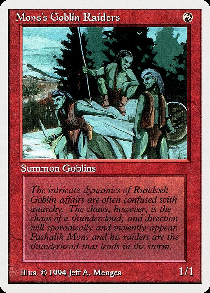 Mons's Goblin Raiders [Summer Magic / Edgar] | Card Merchant Takapuna