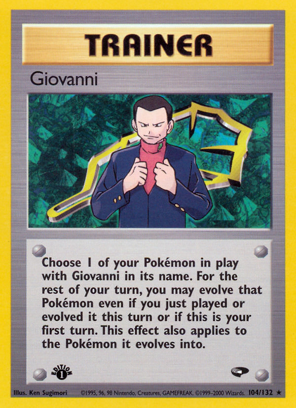 Giovanni (104/132) [Gym Challenge 1st Edition] | Card Merchant Takapuna