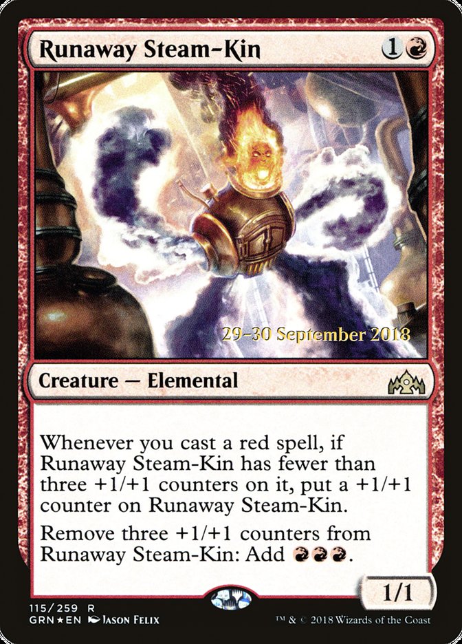 Runaway Steam-Kin [Guilds of Ravnica Prerelease Promos] | Card Merchant Takapuna