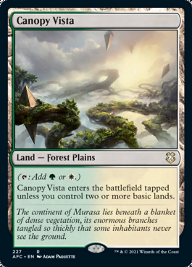 Canopy Vista [Dungeons & Dragons: Adventures in the Forgotten Realms Commander] | Card Merchant Takapuna
