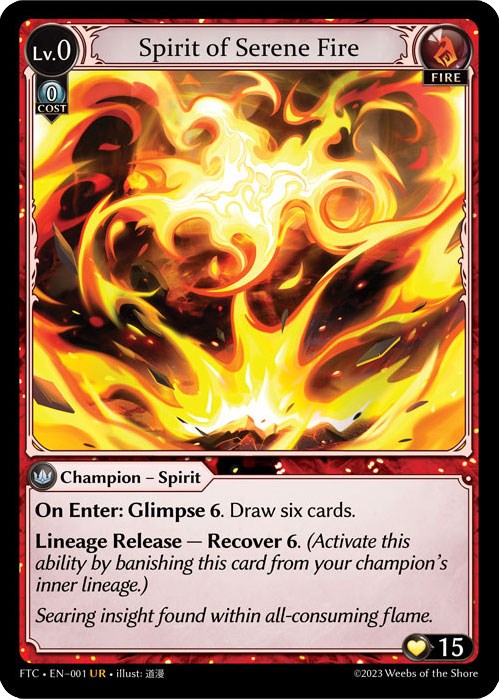 Spirit of Serene Fire (001) [Fractured Crown] | Card Merchant Takapuna