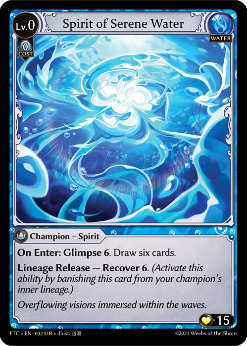 Spirit of Serene Water (002) [Fractured Crown] | Card Merchant Takapuna