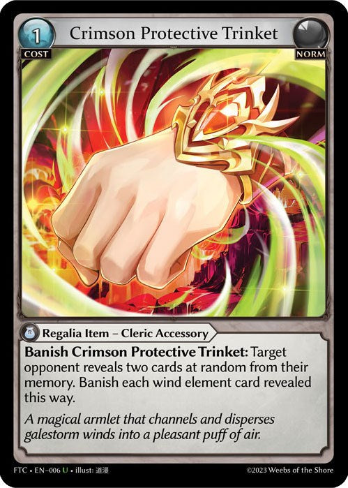 Crimson Protective Trinket (006) [Fractured Crown] | Card Merchant Takapuna