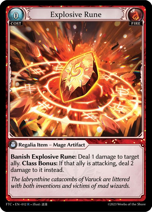 Explosive Rune (012) [Fractured Crown] | Card Merchant Takapuna