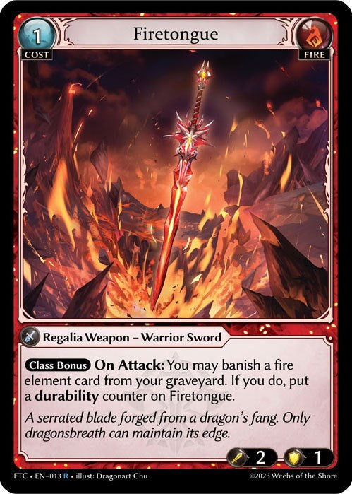 Firetongue (013) [Fractured Crown] | Card Merchant Takapuna