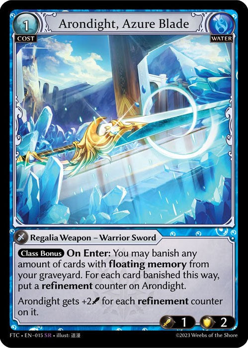 Arondight, Azure Blade (015) [Fractured Crown] | Card Merchant Takapuna