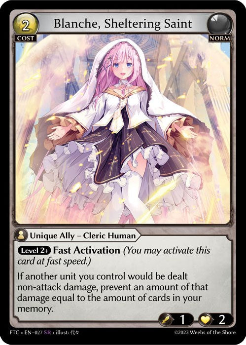 Blanche, Sheltering Saint (027) [Fractured Crown] | Card Merchant Takapuna