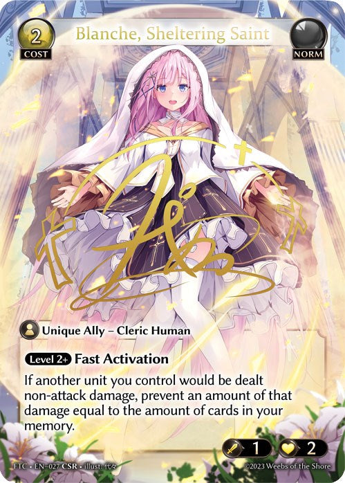 Blanche, Sheltering Saint (CSR) (027) [Fractured Crown] | Card Merchant Takapuna
