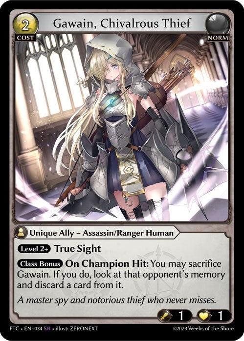 Gawain, Chivalrous Thief (034) [Fractured Crown] | Card Merchant Takapuna