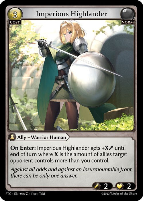 Imperious Highlander (036) [Fractured Crown] | Card Merchant Takapuna