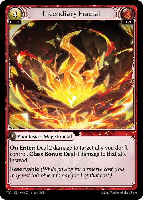 Incendiary Fractal (054) [Fractured Crown] | Card Merchant Takapuna