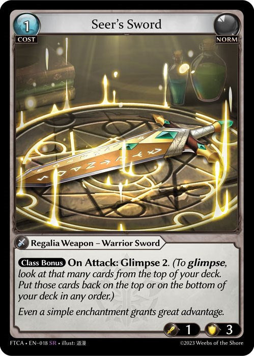 Seer's Sword (018) [Fractured Crown: Armaments] | Card Merchant Takapuna