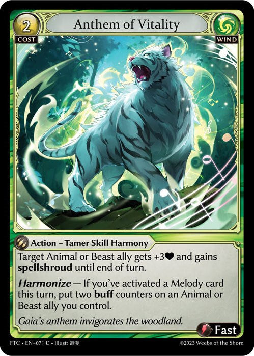 Anthem of Vitality (071) [Fractured Crown] | Card Merchant Takapuna