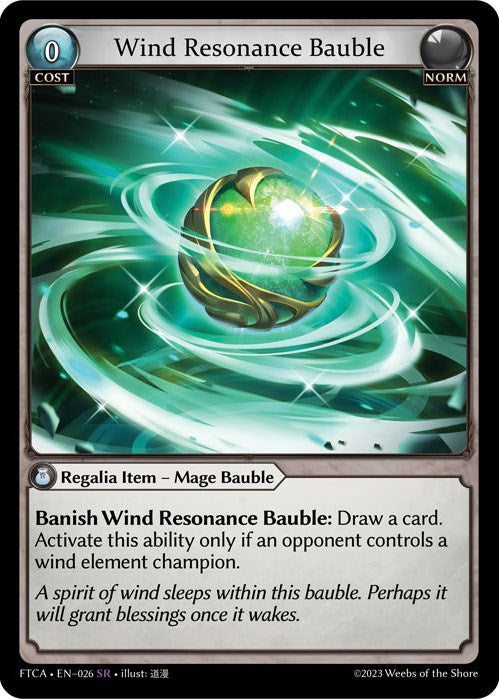 Wind Resonance Bauble (026) [Fractured Crown: Armaments] | Card Merchant Takapuna
