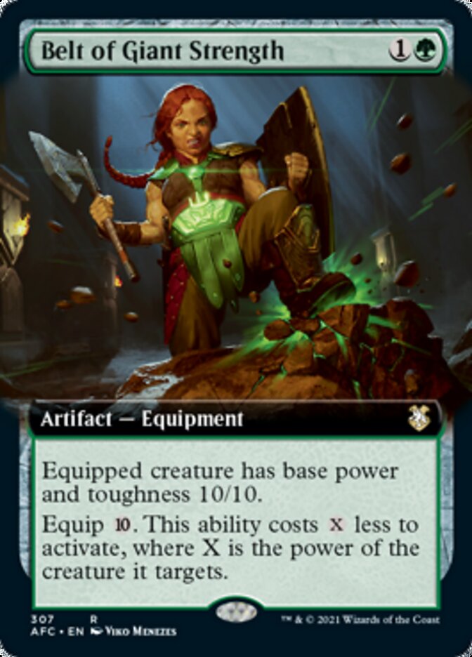 Belt of Giant Strength (Extended Art) [Dungeons & Dragons: Adventures in the Forgotten Realms Commander] | Card Merchant Takapuna