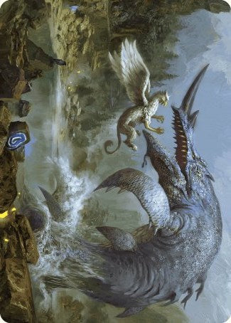 Horned Loch-Whale Art Card [Wilds of Eldraine Art Series] | Card Merchant Takapuna