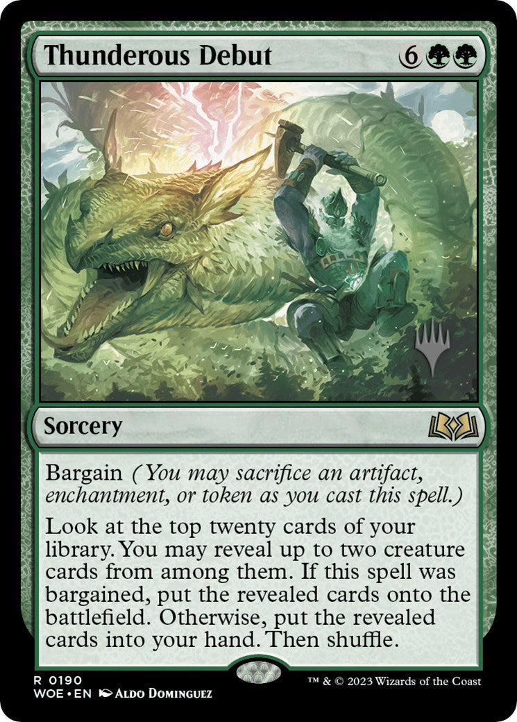 Thunderous Debut (Promo Pack) [Wilds of Eldraine Promos] | Card Merchant Takapuna
