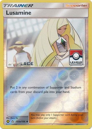 Lusamine (153a/156) (League Challenge Alt Art 2nd Place) [Sun & Moon: Ultra Prism] | Card Merchant Takapuna