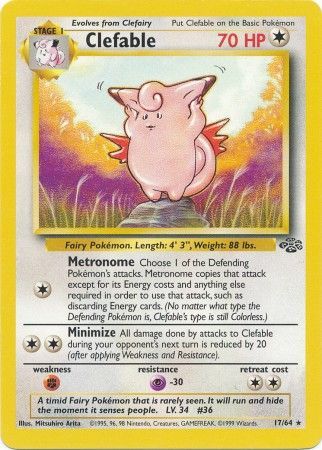 Clefable (17/64) [Jungle Unlimited] | Card Merchant Takapuna