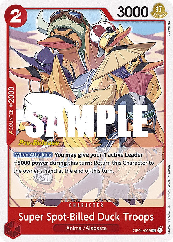 Super Spot-Billed Duck Troops [Kingdoms of Intrigue Pre-Release Cards] | Card Merchant Takapuna