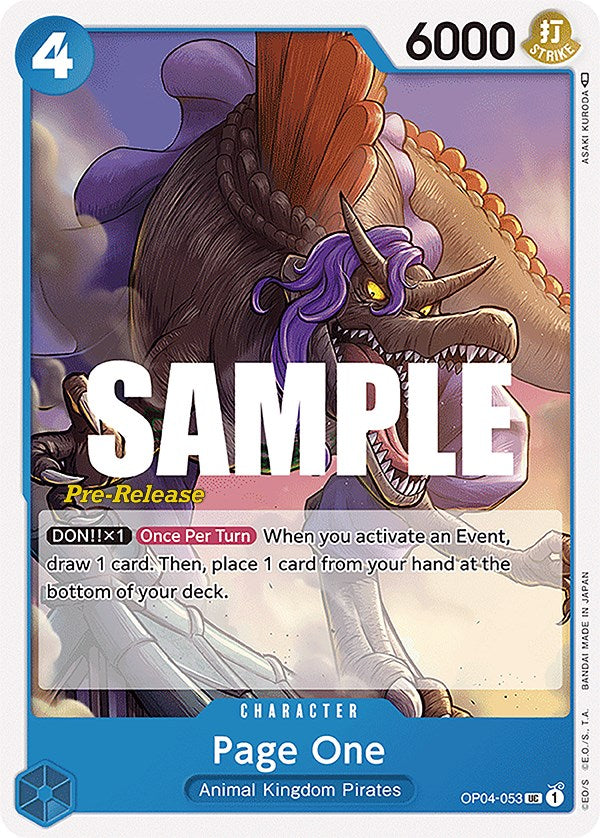 Page One [Kingdoms of Intrigue Pre-Release Cards] | Card Merchant Takapuna