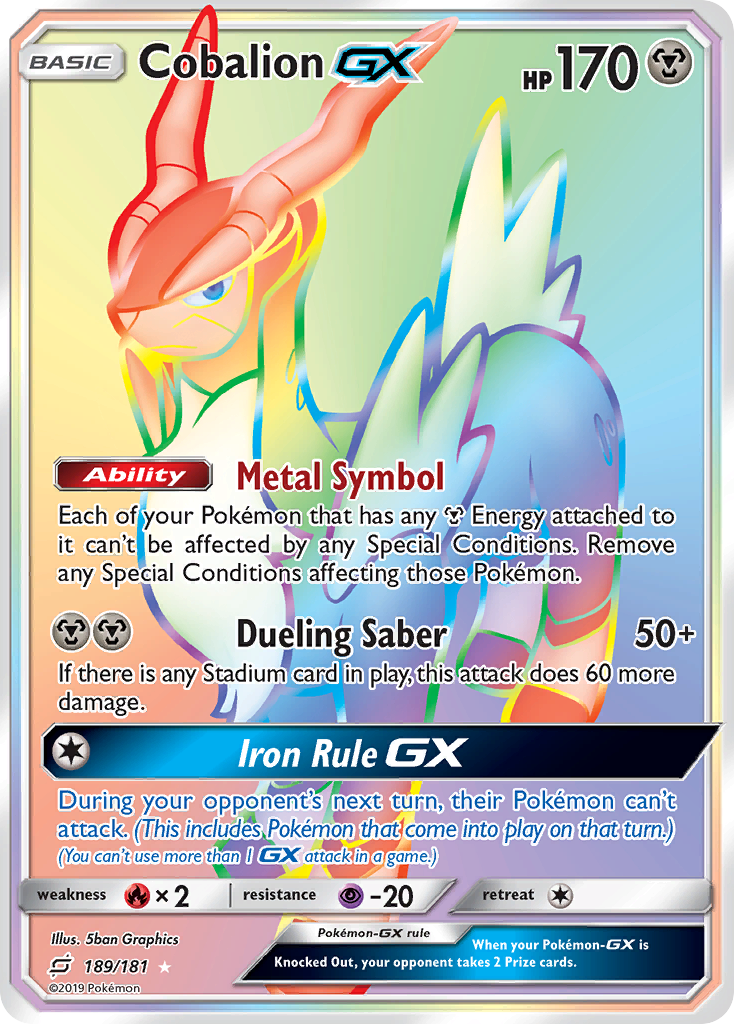 Cobalion GX (189/181) [Sun & Moon: Team Up] | Card Merchant Takapuna