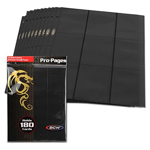 BCW 9-Pocket Page 10pk - Black | Card Merchant Takapuna