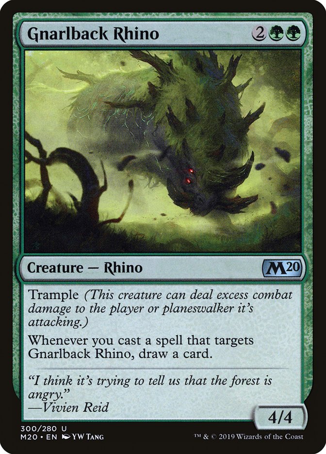 Gnarlback Rhino [Core Set 2020] | Card Merchant Takapuna
