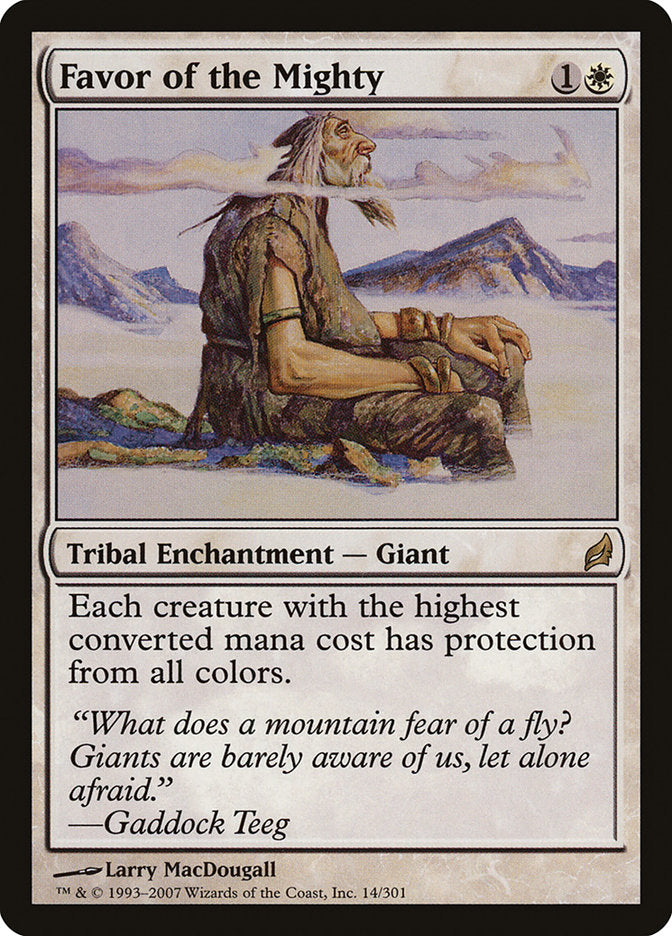 Favor of the Mighty [Lorwyn] | Card Merchant Takapuna