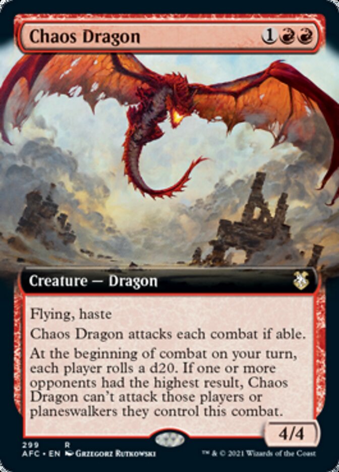 Chaos Dragon (Extended Art) [Dungeons & Dragons: Adventures in the Forgotten Realms Commander] | Card Merchant Takapuna