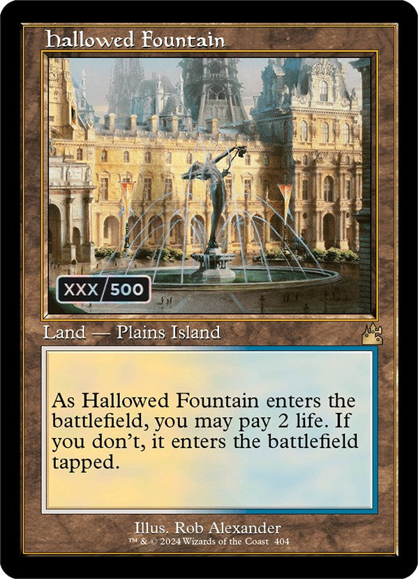Hallowed Fountain (Retro) (Serialized) [Ravnica Remastered] | Card Merchant Takapuna