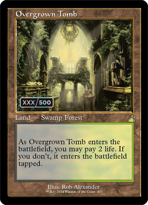 Overgrown Tomb (Retro) (Serialized) [Ravnica Remastered] | Card Merchant Takapuna