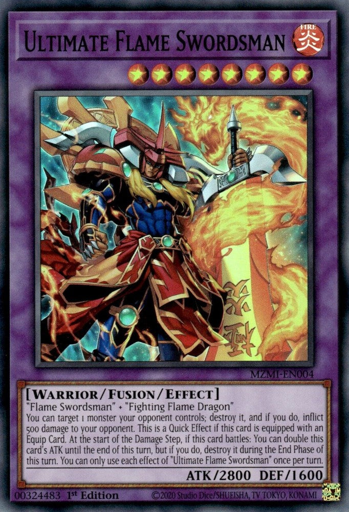 Ultimate Flame Swordsman [MZMI-EN004] Super Rare | Card Merchant Takapuna
