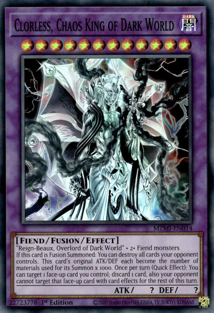 Clorless, Chaos King of Dark World [MZMI-EN014] Super Rare | Card Merchant Takapuna