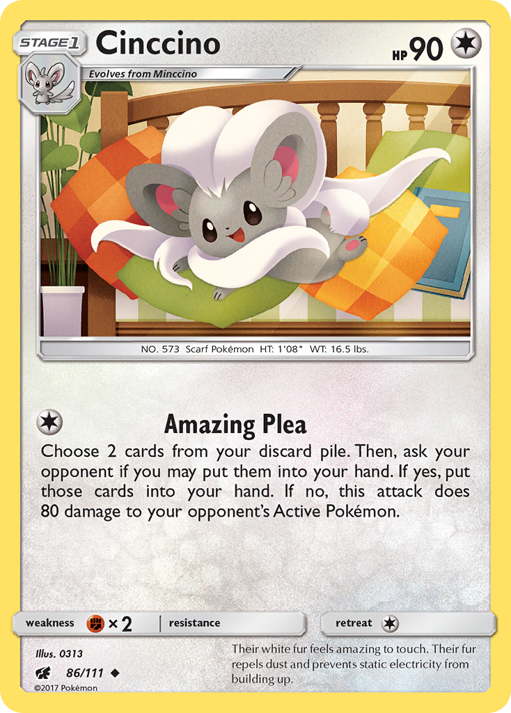 Cinccino (86/111) [Sun & Moon: Crimson Invasion] | Card Merchant Takapuna