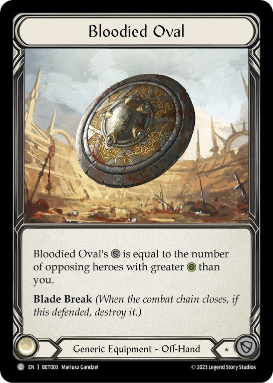 Bloodied Oval [BET003] (Heavy Hitters Betsy Blitz Deck) | Card Merchant Takapuna