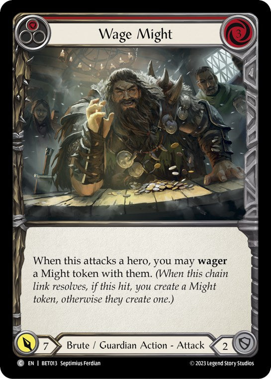 Wage Might (Red) [BET013] (Heavy Hitters Betsy Blitz Deck) | Card Merchant Takapuna