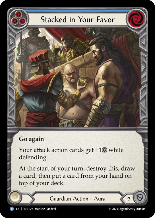 Stacked in Your Favor (Blue) [BET027] (Heavy Hitters Betsy Blitz Deck) | Card Merchant Takapuna