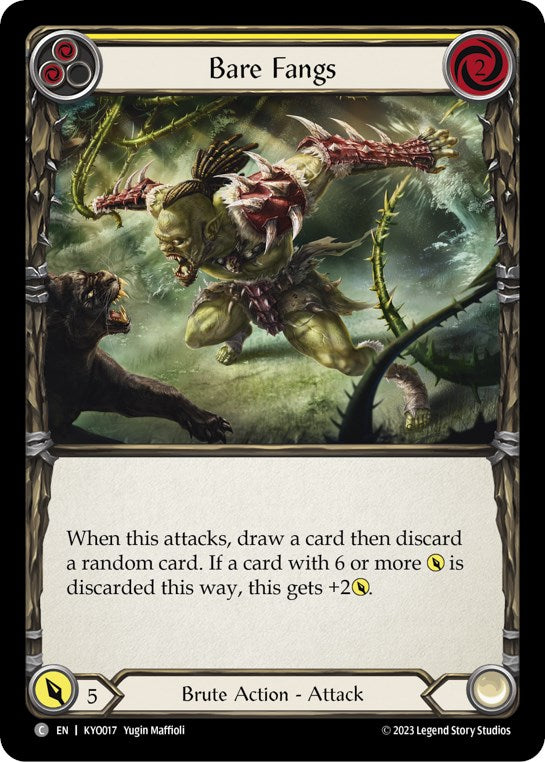 Bare Fangs (Yellow) [KYO017] (Heavy Hitters Kayo Blitz Deck) | Card Merchant Takapuna