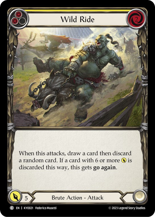 Wild Ride (Yellow) [KYO021] (Heavy Hitters Kayo Blitz Deck) | Card Merchant Takapuna