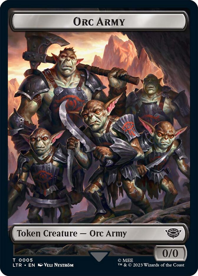 Orc Army Token (05) [The Lord of the Rings: Tales of Middle-Earth Tokens] | Card Merchant Takapuna