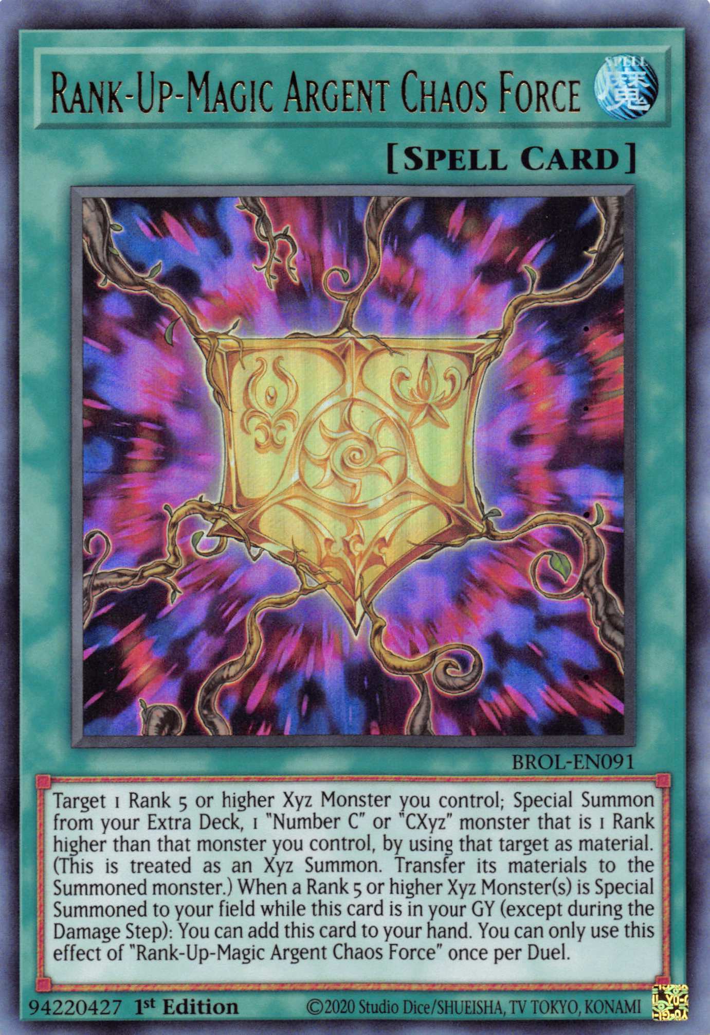 Rank-Up-Magic Argent Chaos Force [BROL-EN091] Ultra Rare | Card Merchant Takapuna