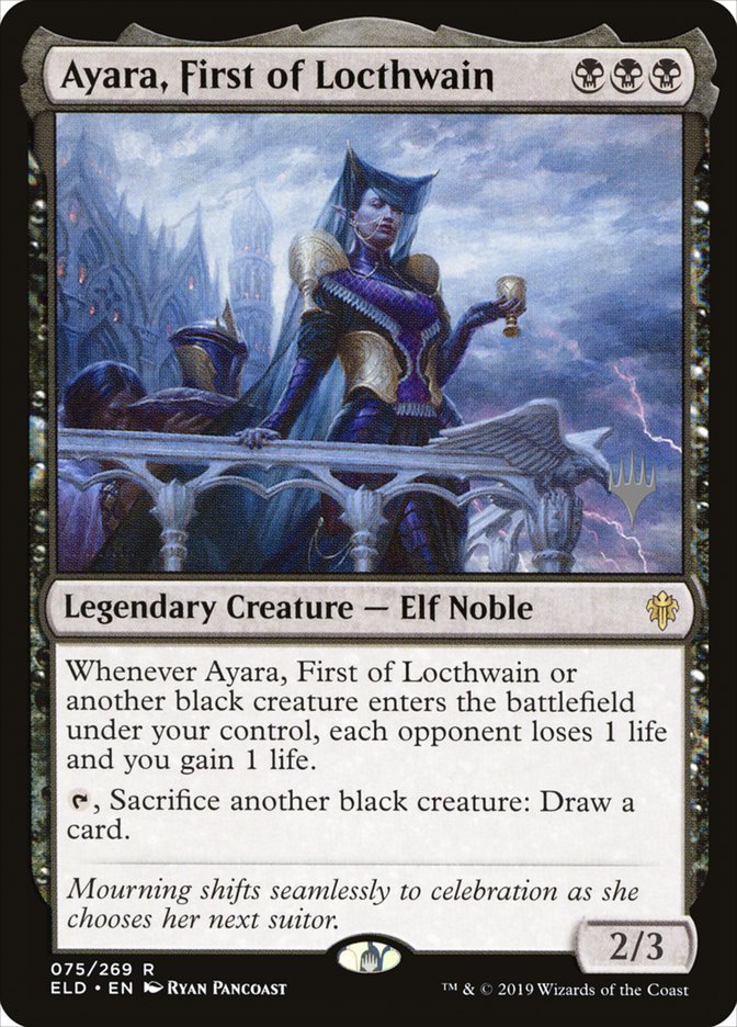 Ayara, First of Locthwain (Promo Pack) [Throne of Eldraine Promos] | Card Merchant Takapuna