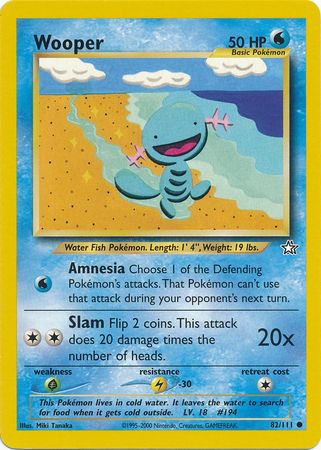 Wooper (82/111) [Neo Genesis Unlimited] | Card Merchant Takapuna